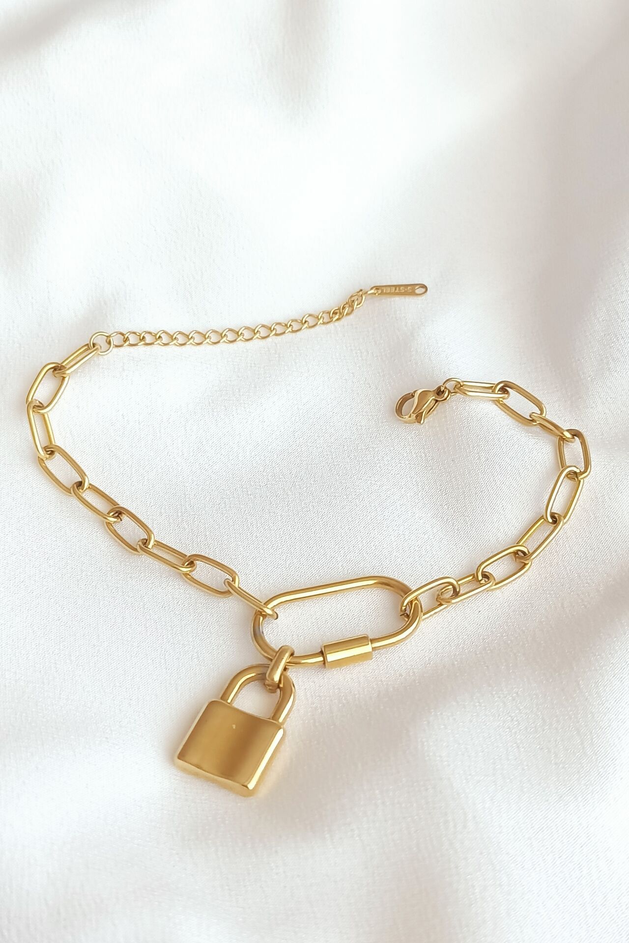 Çelik bileklik gold