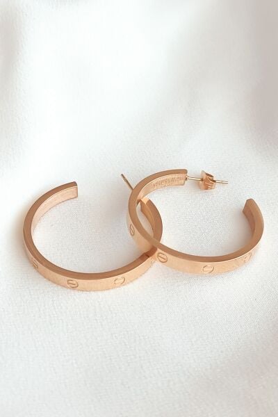 Çelik cartier küpe rose