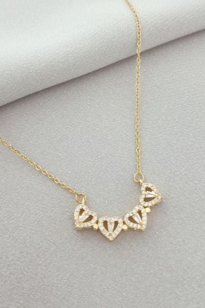 Çelik mıknatıslı kolye gold