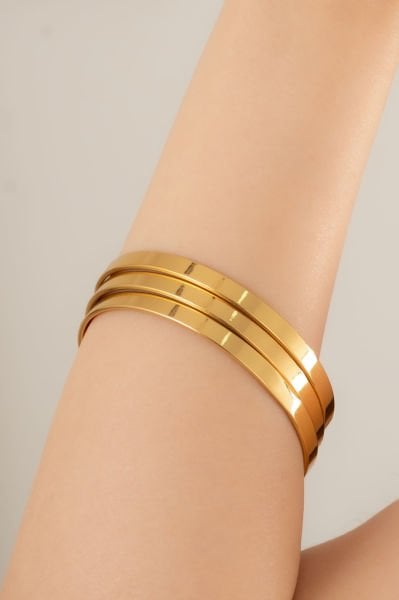 Çelik 3'lü Ajda bileklik 70mm