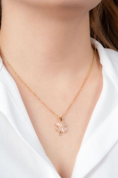 Zarif Çiçek Kolye (GOLD -SİLVER)