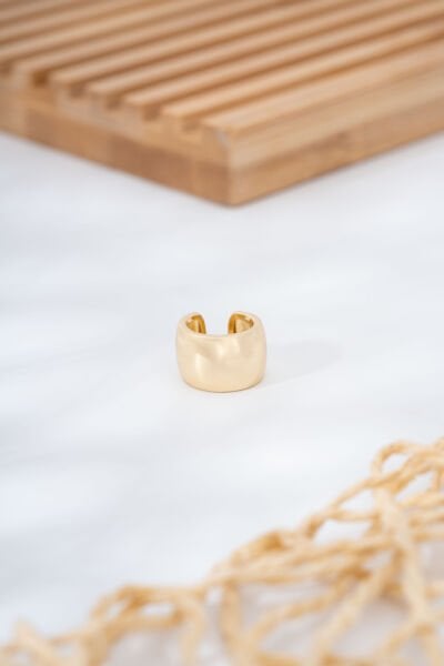 Gold Kalın Halka Ear Cuff Küpe (Tek Adet Fiyatıdır)