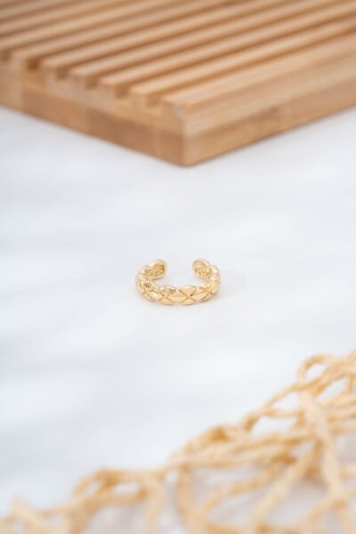 Örgü Desenli Ear Cuff Küpe (Tek Adet Fiyatıdır)