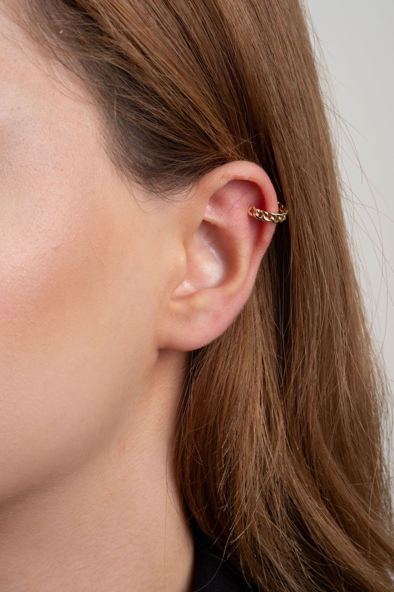 Zincir Desenli Ear Cuff  Küpe (Tek Adet Fiyatıdır)
