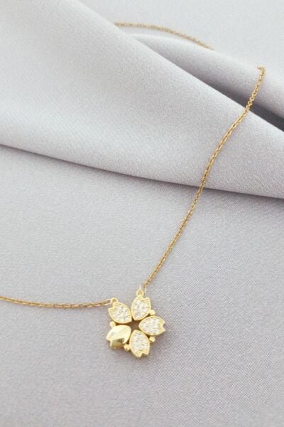 Mıknatıslı çelik kolye gold