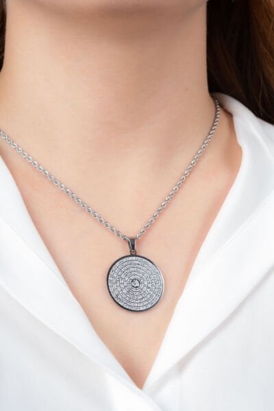 Silver Esmaül Hüsna İşlemeli Kolye