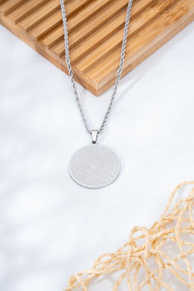 Silver Esmaül Hüsna İşlemeli Kolye