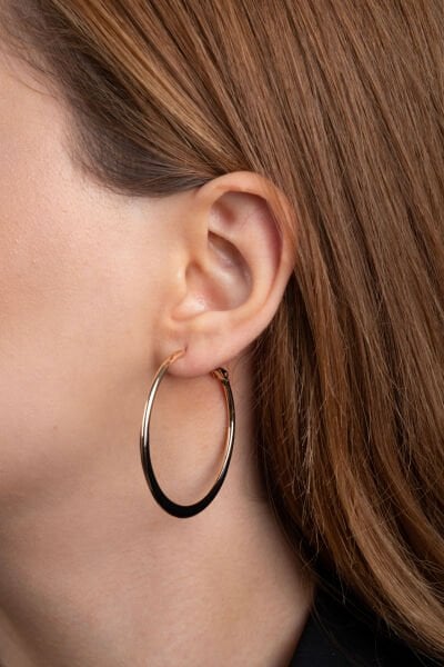 Siyah Mega Halka VİP Küpe