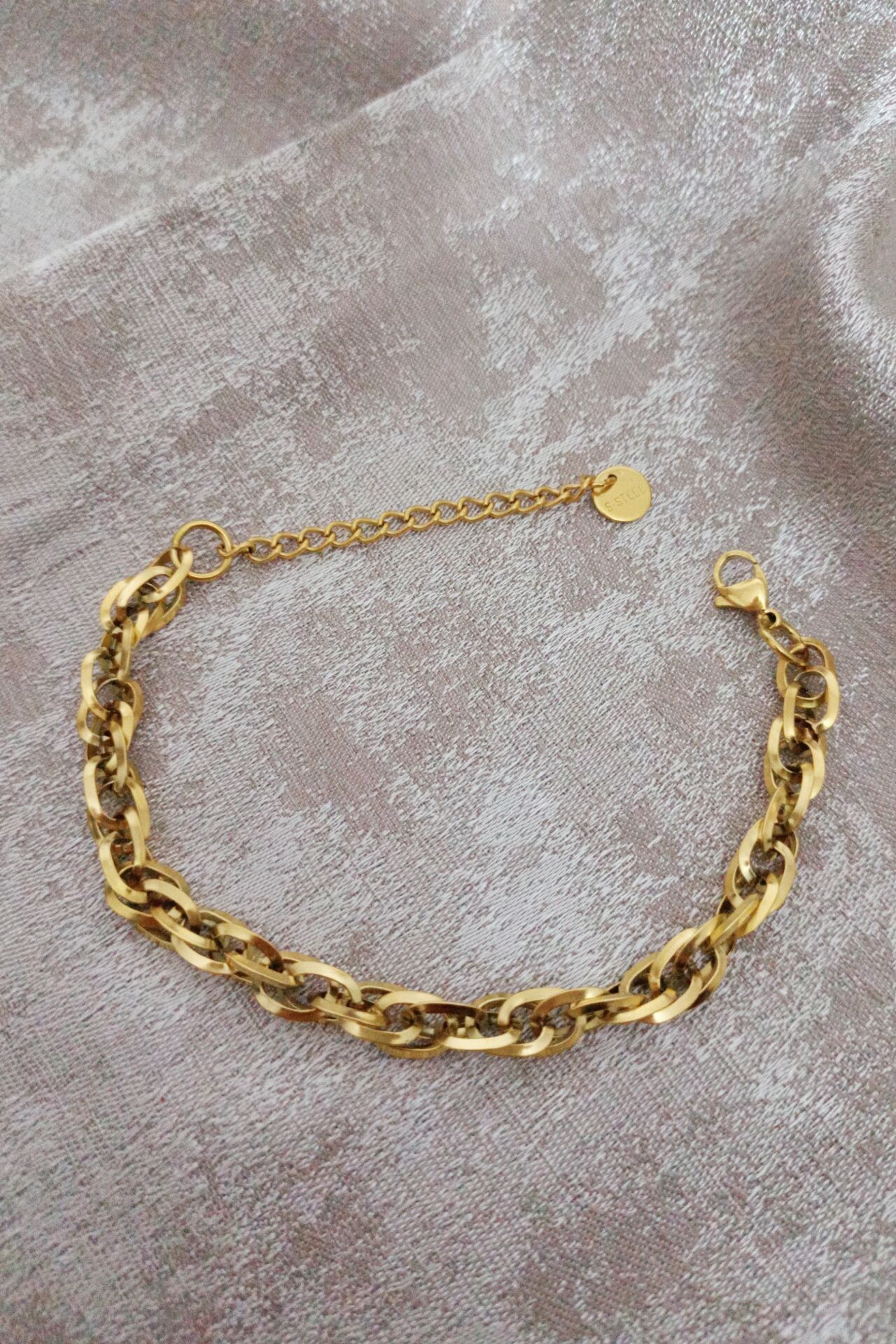 Çelik bileklik gold