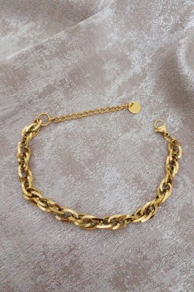 Çelik bileklik gold