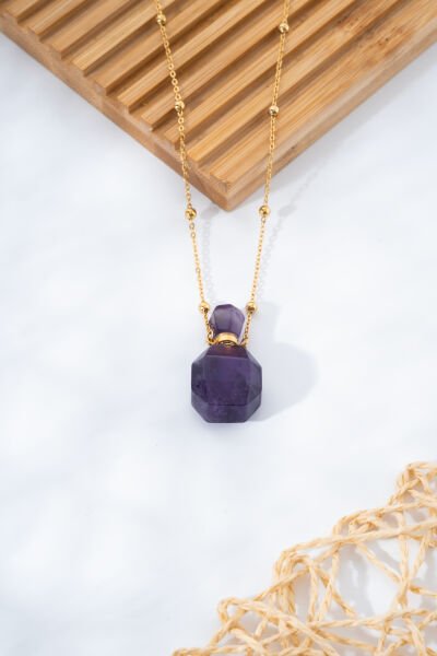 Mor Esans Şişesi  VİP Kolye