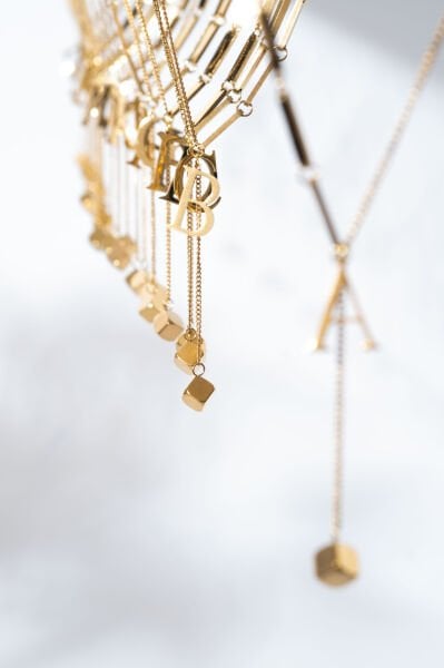 Gold Harf Charm Uçlu Kolye (Harf Seçenekli)