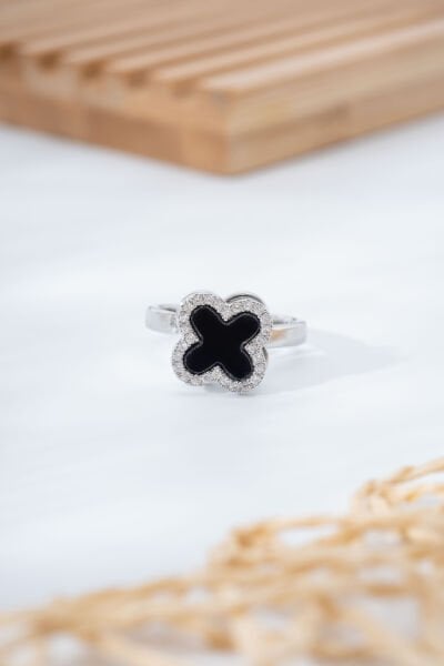 Silver Siyah Van Clıft Stres Yüzüğü