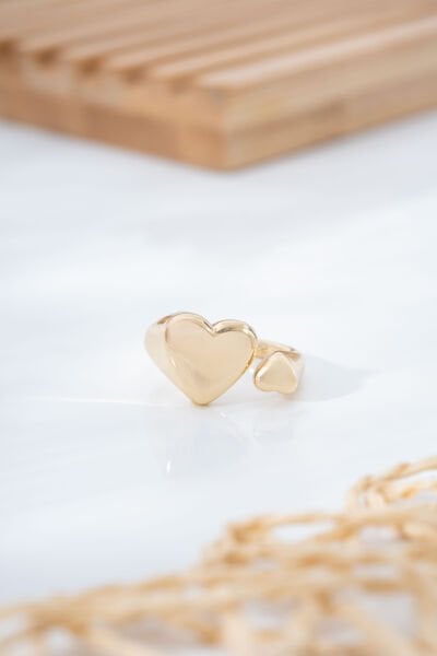 Gold Çift Kalpli Yüzük