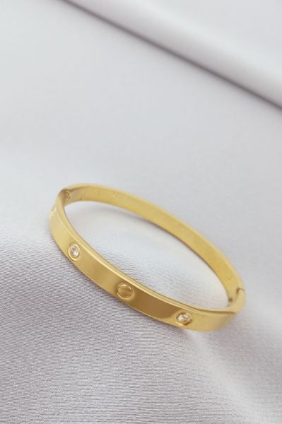 Çelik taşlı cartier bileklik