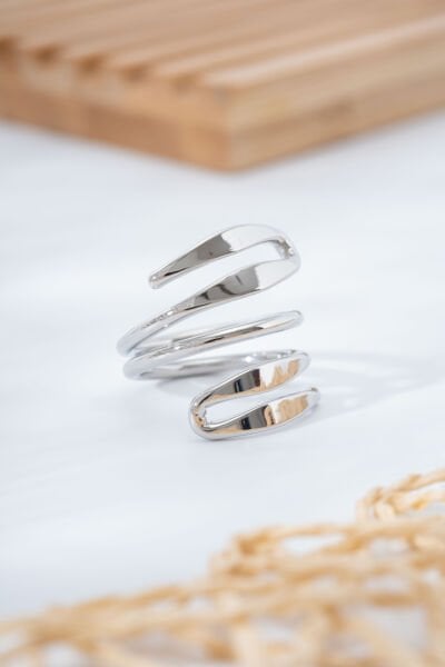 Silver Spiral Formlu Modern Yüzük
