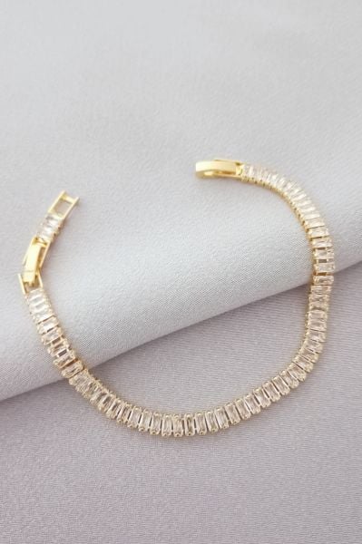 Çelik su yolu bileklik gold