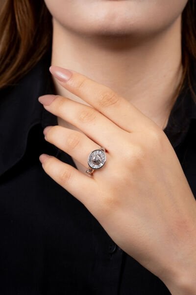 Silver Aslan Detaylı Yüzük