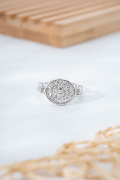 Silver Aslan Detaylı Yüzük