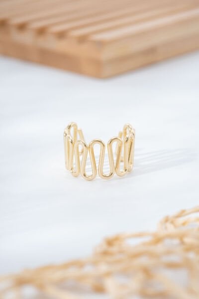 Gold Dalga Model Yüzük