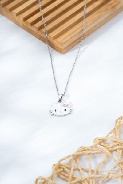 Silver Hello Kıtty Kolye