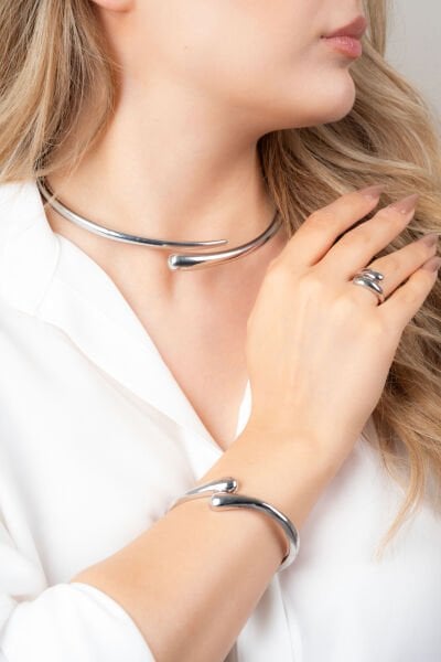 Silver Çelik Çember Set