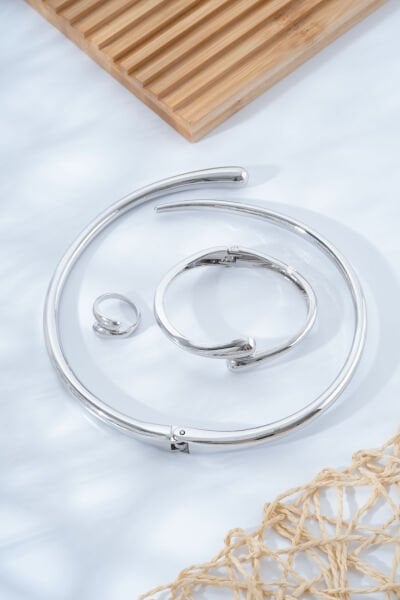 Silver Çelik Çember Set