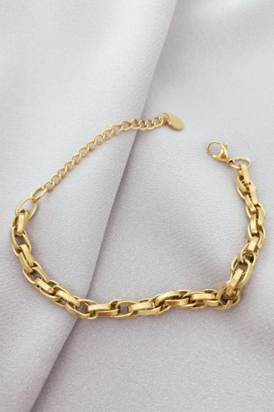 Çelik bileklik gold