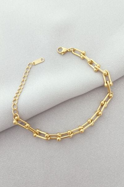 Çelik tiffany bileklik gold
