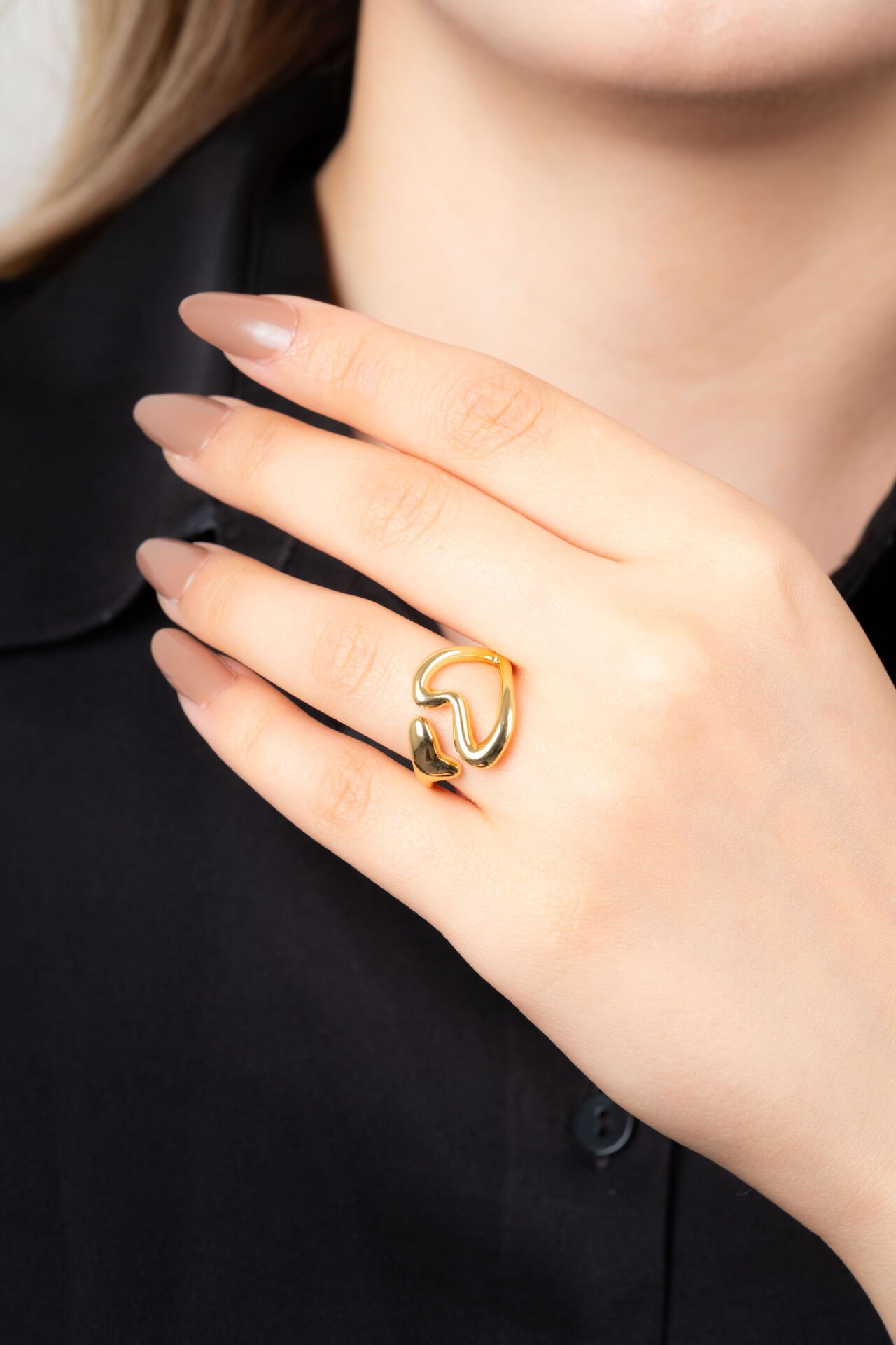 Gold Kalp Figürlü Yüzük