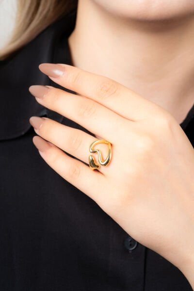 Gold Kalp Figürlü Yüzük