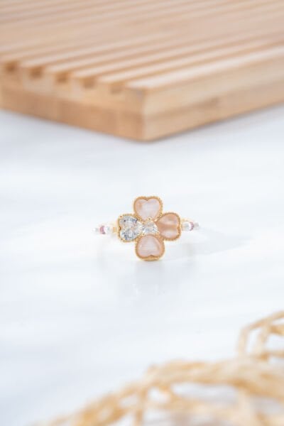 Gold Turuncu Taşlı Yüzük