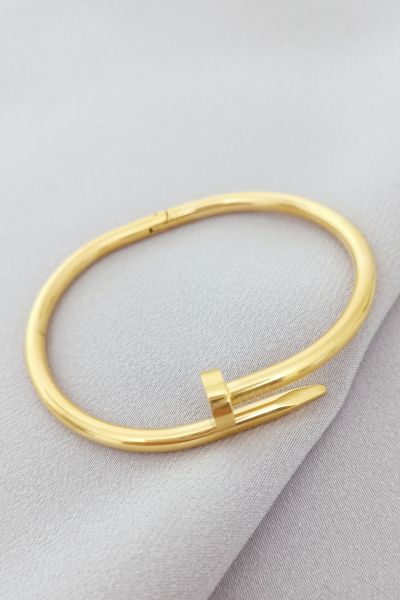 Çelik çivi bileklik gold