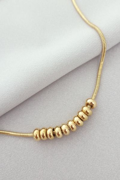 Çelik kolye gold