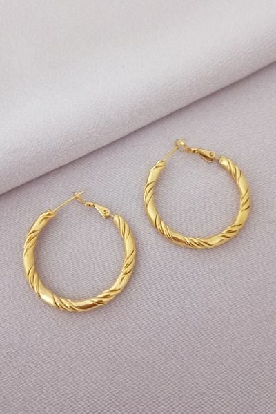 Çelik küpe gold