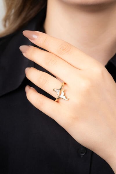 Gold Kelebek Kanadı Yüzük