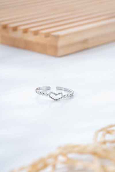 Silver Kalp Detaylı Yüzük
