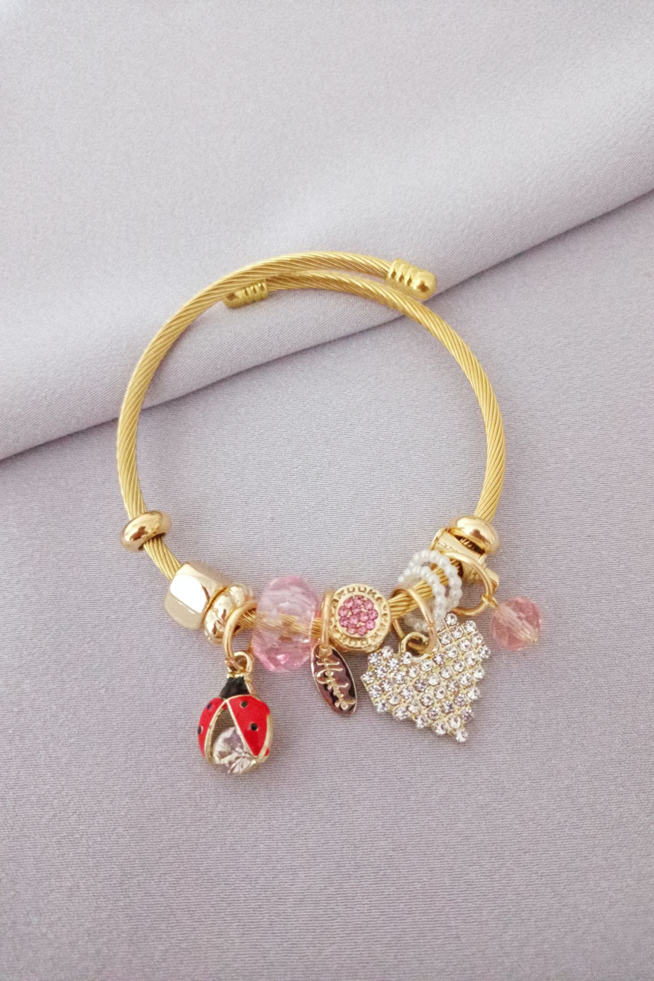 Çelik gold pandora bileklik