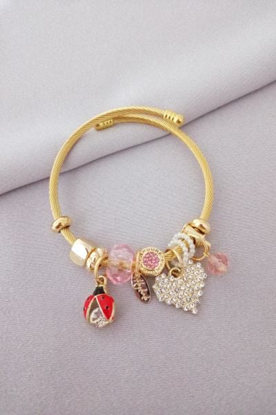 Çelik gold pandora bileklik