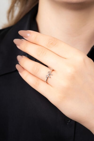 Silver Mini Fiyonk Yüzük