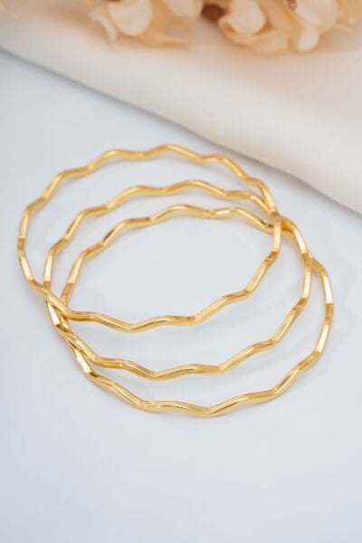 Şık Dalga Ajda Zigzak Bileklik 68mm