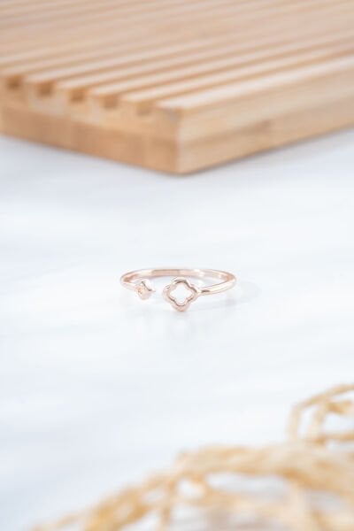 Bakır Çiçek Figürlü Yüzük