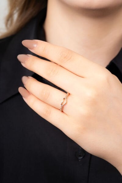 Bakır Çiçek Figürlü Yüzük