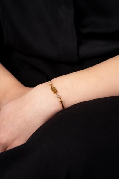 Gold Minimal Külçe Altın Model Bileklik