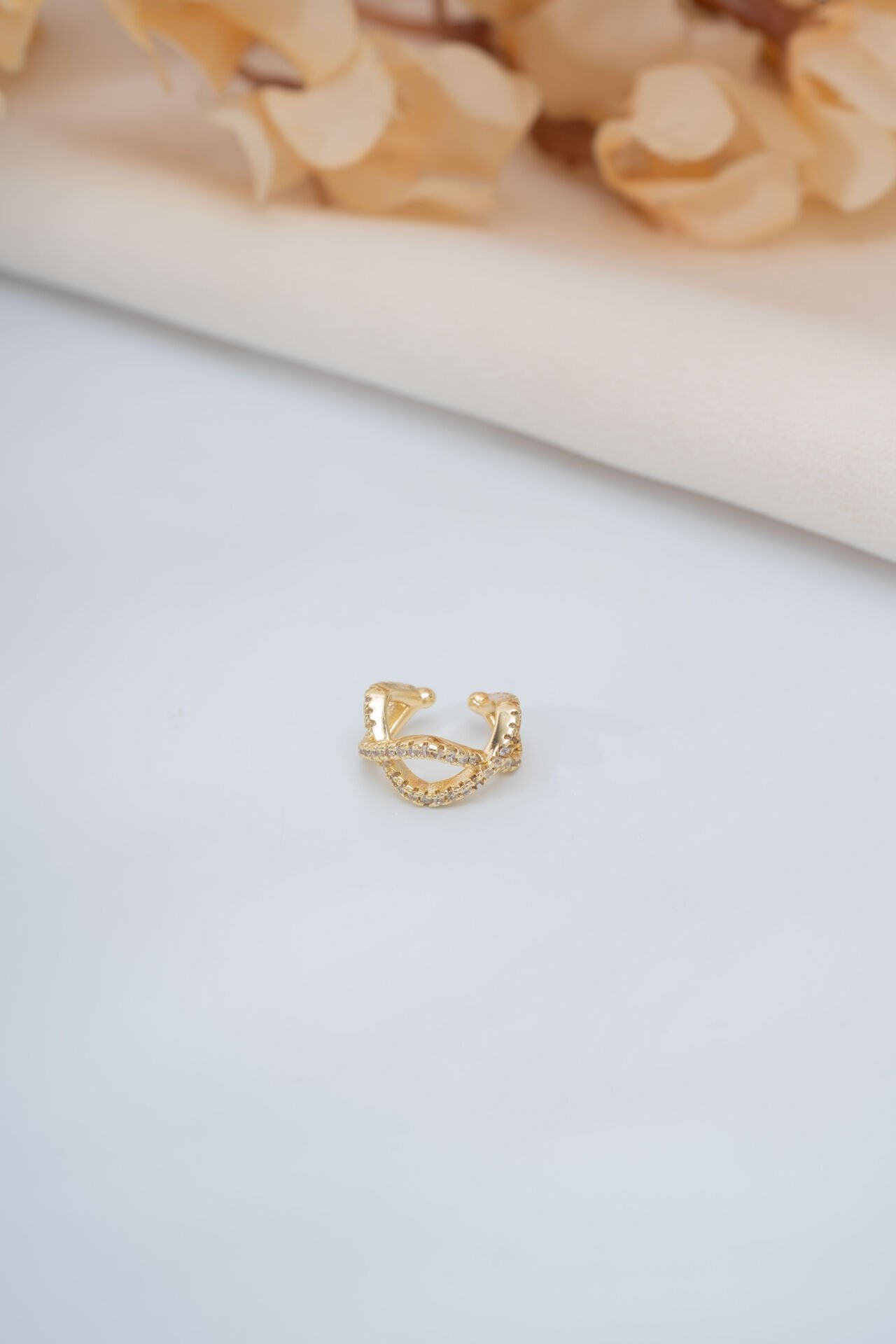 Gold Sonsuzluk Ear Cuff Küpe (Tek Adet Fiyatıdır)