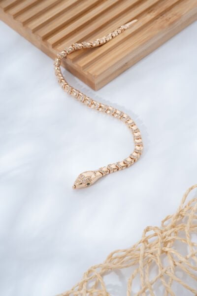 Rose Taşlı Yılan Bileklik