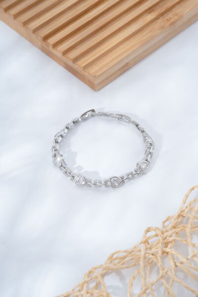 Silver Kalp Taş Detaylı Bileklik