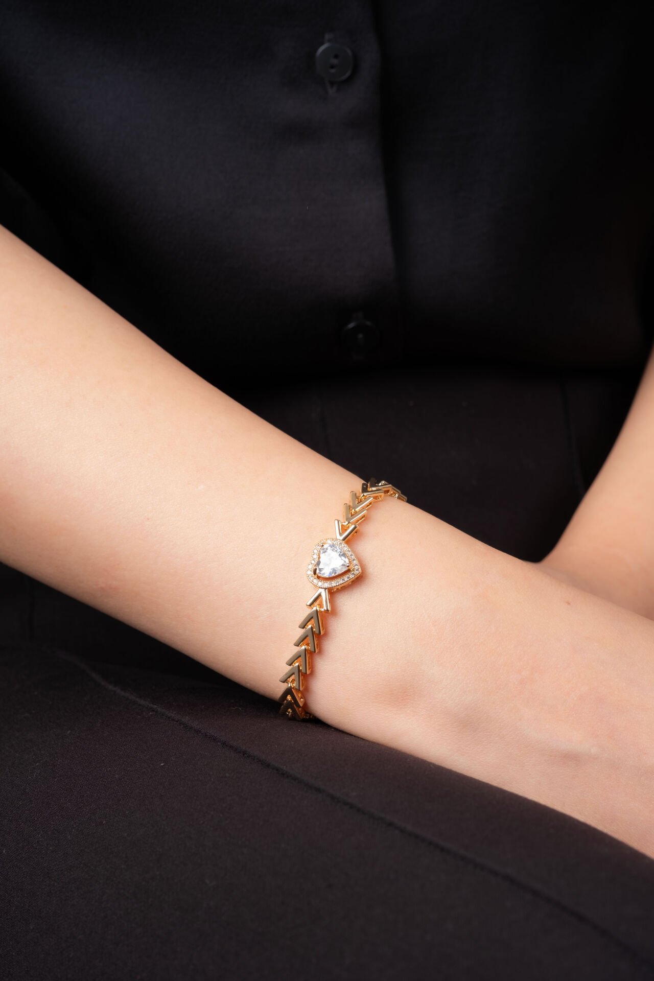 Rose Cam Kalpli Verev Bileklik