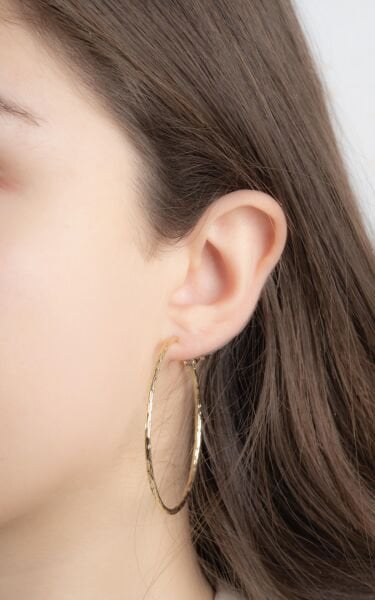 Xupıng Geniş Halka Desen Küpe