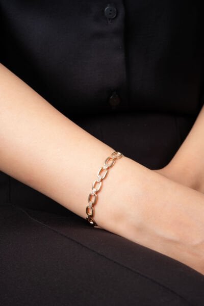 Rose Zincir Formlu Bileklik